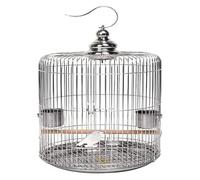 Bird cageSolid Wrought Iron Birdcages Stainless Steel Bird Cage Square Bird House Creative Bird Carriers Indoor Vintage Bird Flight Cage (30cm)