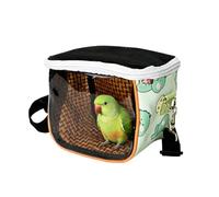 Bird Carrier Bag, Breathable Mesh Pet Travel Tote with Removable Cooling Pad, Anti-Escape Portable Parrot Carry Pouch for Hamster Rabbit Bearded Dragon Guinea Pig
