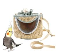 Bird Carrier Bag: Portable Travel Cage, Lightweight Breathable Carrier, Outdoor Safe Backpack | Parrot Carrier with Adjustable Shoulder Strap For Walking, Small Cage An
