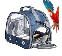 Bird Carrier Bag - Travel Cage with Perch and Tray for Small Birds | Breathable Outdoor Transport Backpack for Parakeets, Cockatiels, Conures, Veterinarian Visit the Front Bag, a Voge