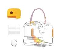 Bird Carrier, Breathable Cockatiel Nesting Cage, Avian Enclosure, Integrated Roosting Area, Detachable Cleaning Pan, 18.3x18.3x17cm/7.2x7.2x6.69in, For Your Feathered Companion