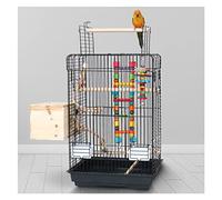 Bird Carrier Large Parrot Bird Cage Metal Cage Top Parrot Stand Large Pet Toy With Feeder For Large Birds, Parakeets, Canaries Animal Cages