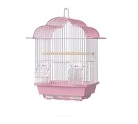 Bird Carrier Parrot Bird Cage Special Bird Cage Home Large Ecological Villa Economy Bird Cage Parrot Parakeet Macaw Small Bird(Pink)