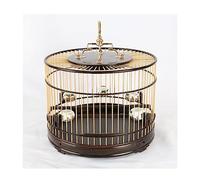Bird Carrier Small Bird Perching Cage Wooden Bird Cage Mahogany Living Bottom Display Bird Cage Animal Cages(B)
