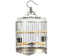 Bird Carrier Stainless Steel Jade Bird Cage Round Cage Stainless Steel Bird Cage Embroidered Eye Cage Oriole Cage Bird Cage Accessories Bath Cage Animal Cages