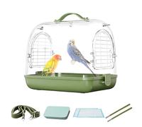 Bird Carrier - Transparent Pet Carrier Backpack, Breathable Bird Transport Bag | Removable Cockatiel Travel Accessories, Lightweight Small Animal Travel Crate for Conures Parakeet and Lovebirds
