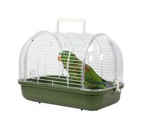 Bird Carrier Travel Cage Carry Case with Standing Perch Transparent Window
