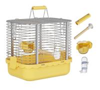 Bird Carrier Travel Cage Parakeet, Portable Outdoor Bird Cage Indoor Bird Aviary For Parrots, Canaries, Lovebirds, Quakers(Small(yellow))