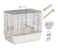 Bird Carrier Travel Cage Parakeet, Portable Outdoor Bird Cage Indoor Bird Aviary For Parrots, Canaries, Lovebirds, Quakers(Large(white))