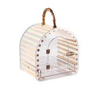 Bird Carrier Travel Cage, Small Bird Travel Cage Carrier, Transparent Parrot Carrier, Transparent Breathable Travel Birdcage, Lightweight Bird Carrying Cage with Feeding for Birds Parrot Rabbit