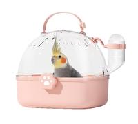 Bird Carrier Travel Cage, Small Pet Carrier Case, Portable Parakeet with Water Bottle, Compact Design for Outdoor Adventures, Easy Transport for Birds, 18.4 x 16.2 x 17 cm Green Pink Blue Purple