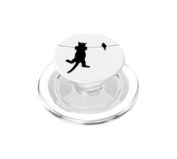 Bird Cat on a Wire Worst Enemies Besties Friends Silhouette PopSockets PopGrip for MagSafe