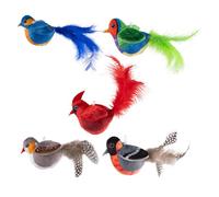Bird Cat Toy - Realistic Flapping Wings, Chirping Plush Toy Cats, Engaging Mental Exercise Activity For Indoor Outdoor Home Apartment | Birthday Easter Kitty Interactive Entertainment