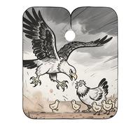 Bird Catch Chicken Vintage Hair Cut Apron with Adjustable Snap Closure, Stylish Hair Cut Capes for Men capa para Corte de Cabello 65" x 55"