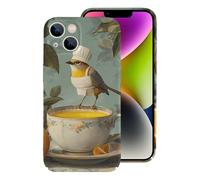 Bird Chef Orange Juice Lemon Flip Case Compatible with iPhone 14 Plus 14 Pro 14 Pro Max Cover
