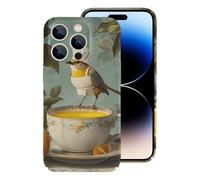 Bird Chef Orange Juice Lemon Flip Case Compatible with iPhone 14 Plus 14 Pro 14 Pro Max Cover