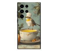 Bird Chef Orange Juice Lemon Hard Case Compatible with Galaxy S23 S23 Plus S23 Ultra TPU Cover for Men Women