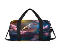 Bird Cherry Blossom Sport Duffel Bag with Shoes Compartment Overnight Weekender Bags Travel Gym Luggage Organizer for Women Men Kids Girls Boys
