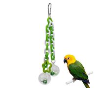 Bird Chew Toy, Interactive Climbing Ball Accessory, 7.72x1.97 Inches PP Toys with Colorful Beads, Parrot Toys with Fun Design, Chewable Bird Toy for Conures Cockatiel, Play Accessory for Macaw Quaker