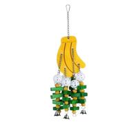 Bird Chew Toy - Natural Wood Parrot Shredding Game | Essential Beak Care Stress Relaxation | Accessory Conure Decor Playful Cage Cockatiels Small Exotic Birds Home Garden