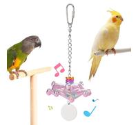 Bird Chew Toy - Spinner Rattle Activity Toy, Interactive Foraging Chew Toy, Stimulating Bird Cage Enrichment, Portable, Relieves Boredom, Destructive Behavior