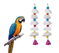 Bird Chew Toys，Bird Teeth Grinding Chew Treats Toy with Bell Bird,Grinding Stone Cage Accessories for Parakeets Budgies Cockatiels Lovebirds Small to Medium Birds (2 PCS)