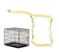 Bird Chew Toys - Durable Wooden Parakeet Swing | Cage Perch Stand for Lovebird Cockatiel Mynah Finch, Pet Supplies Natural Wood Hanging Toy Exercise Play Training Activity