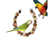 Bird Chew Toys Set - Natural Teething Game, Wood Cockatiel Toys, Durable Material Construction, Small Medium Lovebird Accessory, Cage Ornament Enrichment, Gum Health Interactive Toy, Fun Safe Parrot P