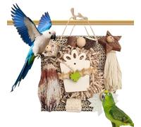Bird Chew Toys - Wood Interactive Bird Toys,Pet Accessories for Playground Balconies Chicken Conure Yard Indoor Inside Window Courtyard Patio Outdoor Garden