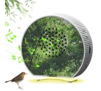 Bird Chirping Box with Motion Detector & Light, Nature Sound Box with Timer, Birdsong Box for Bathroom, Spa, Guest, Toilet and Relaxation, Birdsong Natural Sound Box, 8 White Noise Melodies