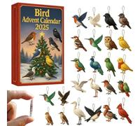 Bird Christmas Advent Calendar 2025 Christmas Countdown 2D Tree Christmas Acrylic Gifts Decorations Xmas K8Z6 Bird Pend Calendar