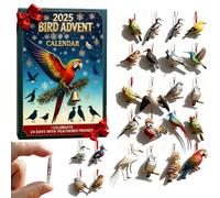 Bird Christmas Advent Calendar 2025 Christmas Countdown Calendar 2D Acrylic Bird Tree Gifts Pendant Xmas Decorations Christmas