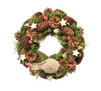 (Bird) Christmas Wreath 30cm Woodland Animal Figurine