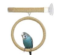 Bird Climbing Stand - Parrot Shower Perch Toy, Portable Suction Cup, Interactive Play Accessory | Macaw Parakeet African Grey Cockatiel Finches Window Glass Bathroom Cage Fun Exercise Enrichment