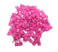 Bird Clip On Leg Foot Rings 20Pcs，for Canary Pigeon Small Parrot Budgie Lovebird,Inner Diameter 2.7mm 3mm 4mm 4.5mm 5mm(Pink,5mm)