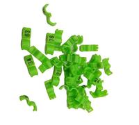 Bird Clip On Leg Foot Rings 20Pcs，for Canary Pigeon Small Parrot Budgie Lovebird,Inner Diameter 2.7mm 3mm 4mm 4.5mm 5mm(Green,3mm)