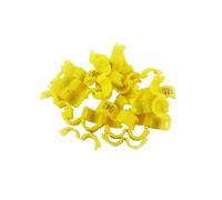 Bird Clip On Leg Foot Rings 20Pcs，for Canary Pigeon Small Parrot Budgie Lovebird,Inner Diameter 2.7mm 3mm 4mm 4.5mm 5mm(YELLOW,4mm)