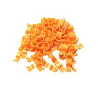 Bird Clip On Leg Foot Rings 20Pcs，for Canary Pigeon Small Parrot Budgie Lovebird,Inner Diameter 2.7mm 3mm 4mm 4.5mm 5mm(Orange,3mm)