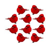 Bird Clip On Tree Ornaments Detailed Craft Foam & Decoration Create Festive Atmospheres White Feathered Birds