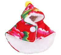 Bird Cloak - Floral Parrot Cape, Hooded Pet Apparel | Soft Plush Bird Costumes, Colorful Warm Clothing Outfit, Adjustable Avian Garments for Parakeet, Conure, Parrot, Indoor Wear and Cosplay Fun