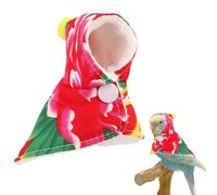 Bird Cloak, Parrot Cape - Floral Print Parrot Hooded Cloak, Cosplay Clothes, Plush Cape for Cockatiel, Mynah, Parrot, Photo Prop, Bird Supplies