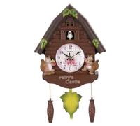 Bird Clock That Sings on Hour Charming Cuckoo Clocks for Wall with Leaf Pendulum 16.5x10.2'' Adjustable Volume Control Cuckoo Clock for Living Room, Study and Kids Room