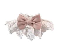 Bird Collar White Lace Bird Clothes with Bows Pet Collar for Pigeon Birds Eclectus Cockatoo African Grey