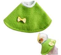 Bird Collars for Feather Plucking Soft Adjustable Neck Protector to Stop Biting, Breathable Cone for Cockatiels Conures Lovebirds Eclectus African Grey Macaw Cockatoo (Green,S)