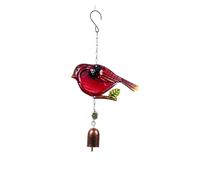 Bird Color Bell, Wind Chime, Window Sill, Garden Decorative Pendant(Red)