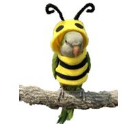 Bird Costume Bird Diaper Flight Suit Bird Bee Shape Bird Clothes Cosplay Photo Prop for Parrots Lovebird Budgie Parakeet Cockatiel Sun Conure, Small Animals Apparel (Bee Without Diaper, Small)