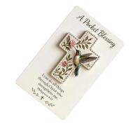 Bird Cross Pocket Blessing - Religious Keepsake with Card - Religious Positive Message Bird Card,for Prayer Devotion Meditation Baptism Bible Study Outdoor Travel