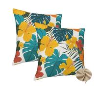 Bird Cushion Covers 32x32 Inch/80x80 cm Set of 2, Square Plant Cushions for Bed Home Decor, Soft Pillow Covers Lumbar Cushions Covers Sofa Cushions Decorative Pillows for Bedroom Decor Gifts -J329