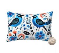 Bird Cushion Covers 35cm x 55cm Set of 2 Linen Throw Pillow Cases Flower Pillowcases 14x22 Inch Sofa Cushions Outdoor Cushion Cover Decorative Pillows for Couch Sofa Living Room Bedroom Garden -YM592