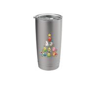 Bird Cute Flock Tree, Cartoon Parrots & Exotic Stack Stainless Steel Insulated Tumbler
